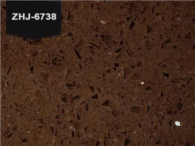 コーヒーブラウンクォーツストーンスラブとスパークル