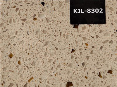 ブラウンガラスのグレインクォーツストーンスラブ